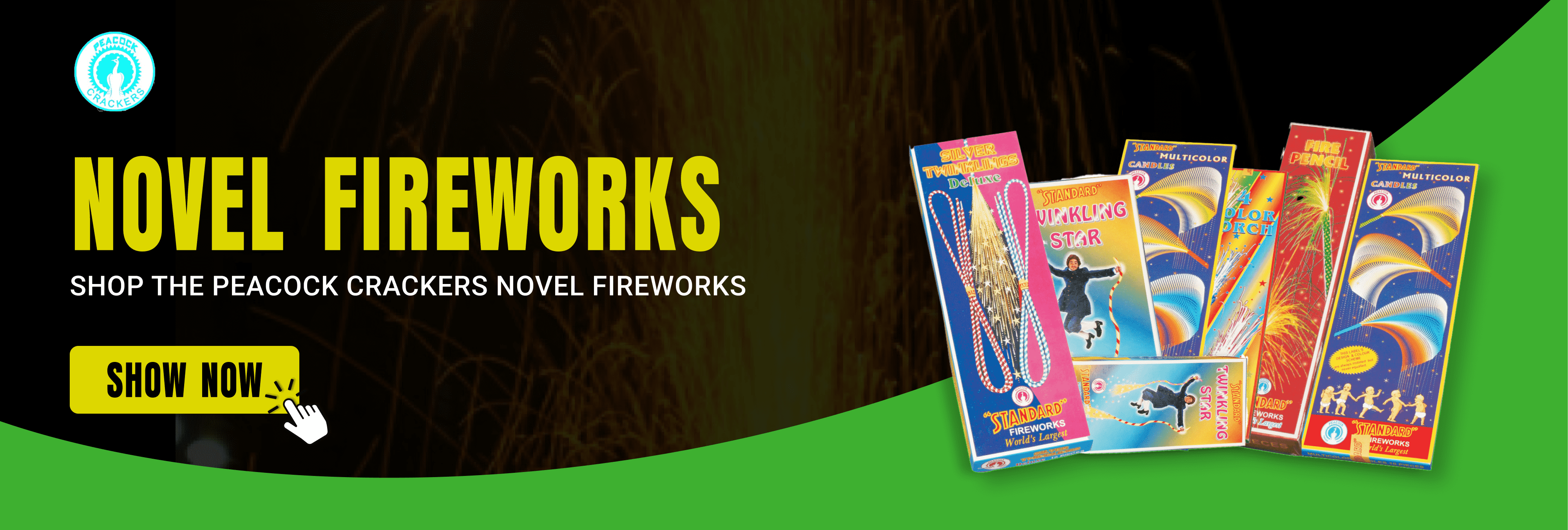 NOVEL FIREWORKS banner
